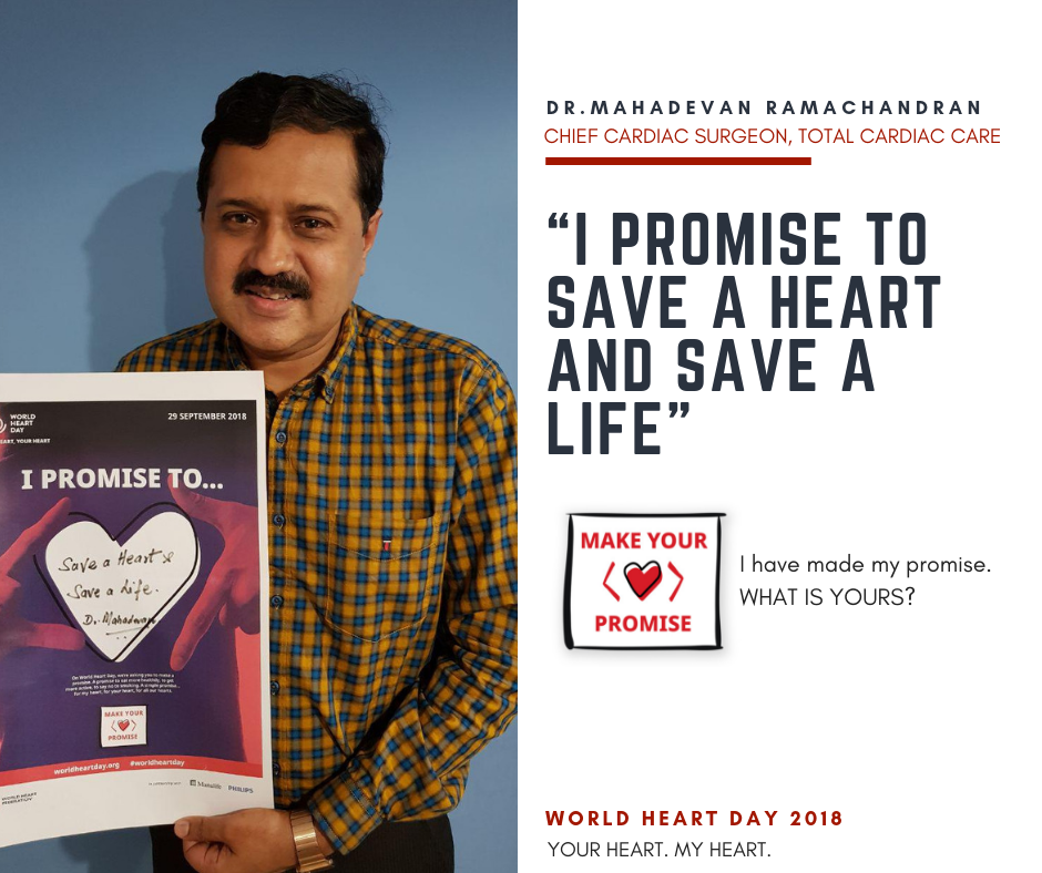 WORLD HEART DAY - Dr.Mahadevan makes a promise